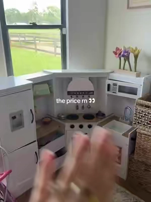 Not some of the play kitchen colors already being sold out 😅 #toddlerkitchen #playkitchen #toddlergiftideas #toddlerplayroom 