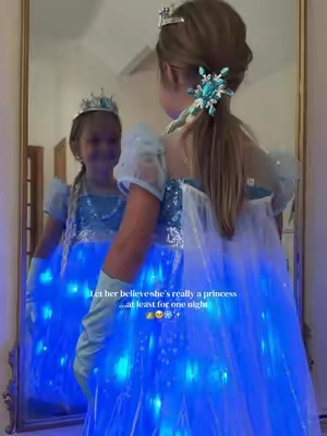 Every little princess deserves a moment to feel magical. This light-up princess costume comes with matching accessories to complete the look! 👑 #HalloweenCostume #PrincessDress #girlmom #lightupdress 