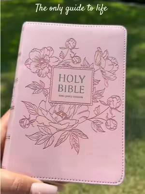 KJV Holy Bible in Pink 💕  Compact Large Print Faux Leather Red Letter Edition ♥️ #bible #holybible #pink #godisgood #christiantiktok 