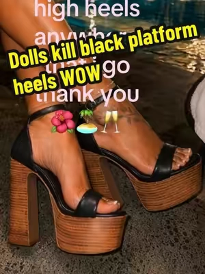 the baddies get it #SummerFashion #outfitinspo #highheels #platformheels #heels dolls kill wooden platform heels WOW