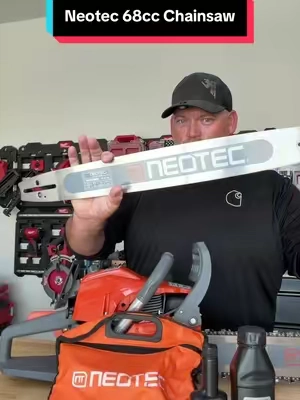 Take on tough cutting jobs with the NEOTEC 68cc gas chainsaw built for serious work. Whether you’re dropping trees, bucking large logs, clearing storm damage, or cutting firewood, the powerful 68cc 2-cycle engine delivers the performance you need without the premium price tag. The balanced design helps reduce fatigue during longer cutting sessions, while the included accessories get you started right out of the box. This package also includes both a 20-inch and 24-inch guide bar, giving you the flexibility to match the saw to the job at hand. If you’re looking for a dependable gas chainsaw for property maintenance, land clearing, or heavy-duty wood cutting, the NEOTEC 68cc is built to handle demanding tasks with confidence. #chainsaw #gaspoweredchainsaw #firewood #outdoortools #neotecgarden 