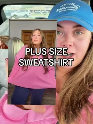 oversized + COMFY! The perfect sweatshirt 👏 #plussizefashion #plussizeoutfits #sweatshirt #fallfashion #oversized 