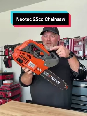 Tackle trimming jobs without dragging around a heavy saw. The NEOTEC NCS2511 25.4cc 12-inch gas chainsaw is built for homeowners, landowners, and anyone who wants a lightweight saw that’s easy to handle while still delivering dependable cutting performance. Whether you’re cleaning up storm damage, trimming tree limbs, cutting small firewood, or maintaining trails and fence lines, this compact chainsaw is ready to get to work. Its 25.4cc 2-stroke engine provides reliable power in a lightweight package, while the 12-inch guide bar offers excellent control in tighter spaces. The included tool kit, chain cover, gloves, and storage pouch help you get started right out of the box. If you’re looking for a portable gas chainsaw that’s easy to carry and comfortable to use, this is a solid option for routine outdoor maintenance. #Chainsaw #GasChainsaw #TreeTrimming #OutdoorTools #ToolTok