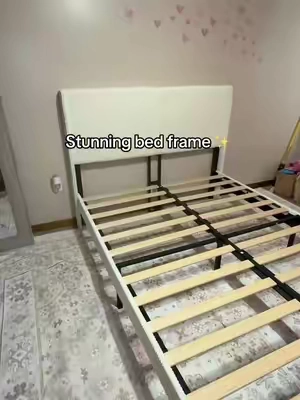 How perfect is this bed frame😍 #bedframe #bedroom #bedroomdecor 