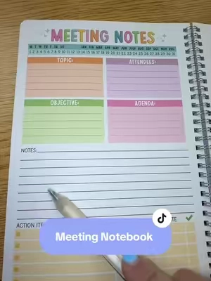 A perfectly organized classroom won’t help when your meeting notes are scattered everywhere. 👀 This notebook keeps every agenda, note, action item, and due date in one place so you leave with a plan—not more confusion. 🤍 #teachertips #teacherorganization #teachermusthaves #spedteacher  #creatorsearchinsights @Hadley Designs 