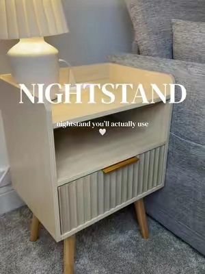 TikTok shop has all the best finds 🤩 love this new bedside table #nightstand #bedsidetable #accenttable #bedroomfinds #nightstands 