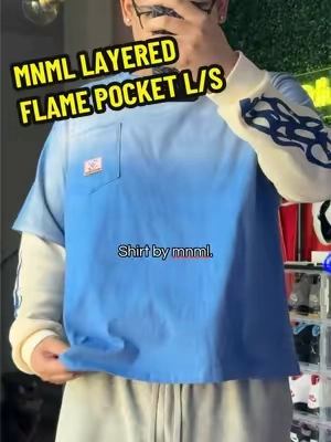 The layered flame pocket l/s just restocked🔥⬆️ @mnml #mnmlfits #streetwear #mensfashion 
