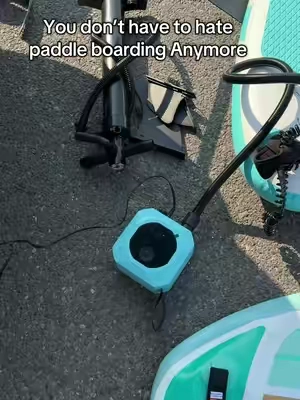 Electric paddleboard pump #paddleboardpump #standuppaddleboard #paddleboard_adventures #electricpump #50psi 