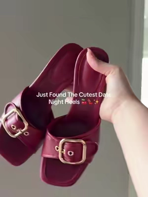 I finally found the cutest date night heels like I am in love with the burgundy color! #heels #shoes #fashion #fyp #girlythings 