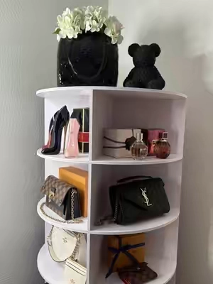 In my Organized Girl Era! 🤩🤩 i added it right next to my Vanity and it looks super Cute!!! Order yours! Its perfect for Extra storage and fits just about everything! Perfumes, purses, shoes! You Name it!! 