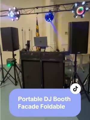 Portable DJ Booth Facade Foldable cabina para dj #tiktokshopcreatorpicks #tiktokshopsummersale #djbooth #cabinadj #mobiledj 