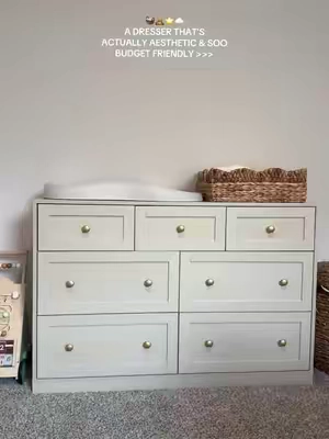 Looks way more expensive than it is 💫👏🏼 #Dresser #Nursery #Bedroom #Home #homedecor 
