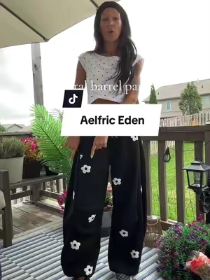 Aelfric Eden floral barrel sweatpants #tiktokshopcreatorpicks #falldealsforyou #OOTD #barrelpants 