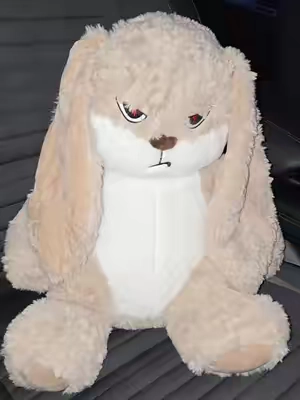 ZEIO TOYS】Cool drop drop rabbit plush toy doll Cute rabbitdoll doll Holiday gift companion Valentine's Day giftBunny Funny ear Perfect for a Gift (Brown) #tiktokshopsummersale 
