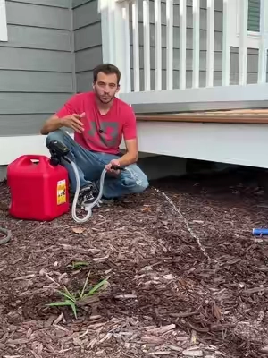 Electric gas pump for gas cans! #fuelpump #landscaping #yardwork #lawnmower  