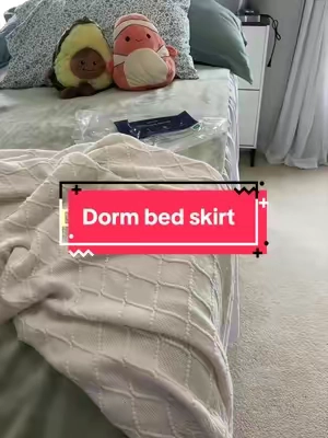 #dormbedding #collegedorm #backtoschoolshopping #bedskirt #tiktokshopsummersale 