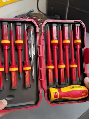 Electrician tool set! Rated up to 1000 V! #tools #toolsofthetrade #work 