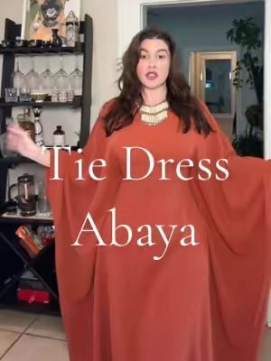 SHOOOK by this dress #abaya #tiedress #viral #thatonebroad #fyp 