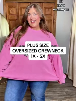 I need it in every color! It’s so comfy! 🩷 #plussizefashion #fallfashion #outfitinspo #oversized #sweatshirt 