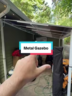 Great way to close up a space.. #gazebo #pergola #homeimprovement #outdoorspace #tiktokshopcreatorpicks 