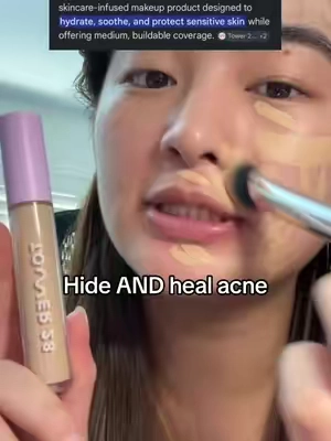 i’ve tried countless concealers and this wins by being lightweight, acne safe, and sensitive skin safe #tower28 #concealer #acneproneskinmakeup #sensitiveskinmakeup 