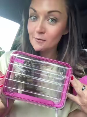The cutest little clear bag for football and concert season!! #awaypartner @Away Travel #awaytravel #CollegeFootball #footballseason 