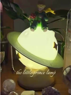 oh, this lamp is amazing ⋆⭒˚｡⋆ #lepetitprince #thelittleprince #whimsical #lamp #roomdecor 