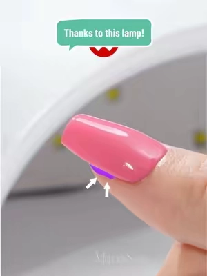Thanks to this lamp! No more gel flooding! 👉Check my shop to get this P-PLUS20F! #melodysusie #naillamp #nailtools #nailtechcheck #nail 
