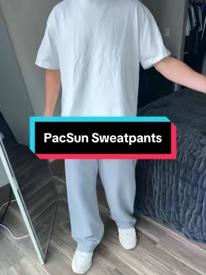He’s 6’1 170 wearing size LARGE🙌 #pacsun #sweatpants #tiktokshopmademebuyit #pacsunsweatpants #baggyfit 