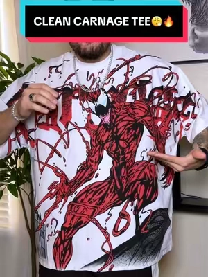 🔥 One of the cleanest graphic tees at Culture Kings right now. Premium all-over print, comfortable fit, and an easy piece to style with jeans, cargos, or shorts. It’s massively discounted for a limited time, and they recently restocked, but sizes are moving fast. If you see yours, don’t wait.😮‍💨🔥🤌🏻 @Culture Kings #culturekings #carnage #venom #mensfashion #TikTokShopFinds 