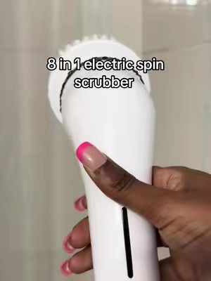 One tool, 8 different brush heads, endless ways to clean. Definitely worth checking out! #CleaningMustHaves #electricsrubber #CleaningHacks #bathroommusthave #showerfinds 