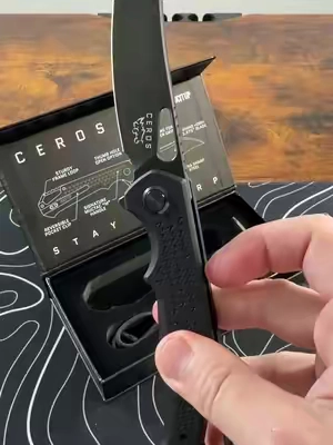 The Mucitup Ceros is built for EDC #pocketknife #everydaycarry #foldingknife #blackedout #tiktokshopsummersale 