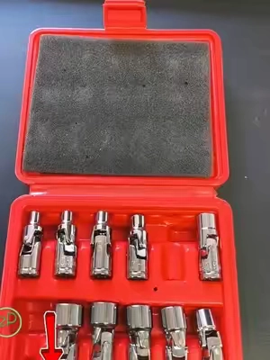 CASOMAN 12PCS 1/4" Drive Metric CR-V Universal Flex Socket Wrench Set - 5mm-15mm 6-Point Cr-V Spanners & Wrenches, 360-Degree Swivel Head Mechanic Hand Tools for Father's Day Gifts #summerfinds #casomantools #swivelsockets #flexsocket 