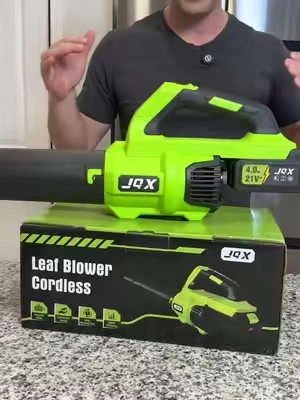 This one is so much stronger! #leafblower #electricleafblower #minileafblower #cordlessleafblower 
