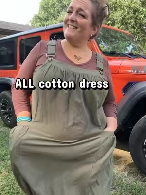 All natural fibers make this dress comfy and breathable. Perfect for every season.  #plussize #cottondress #naturalfibers #fallfit #layering 