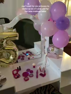 #kidstable #kidsvanity #princessroom #makeuptable #birthdaygift 