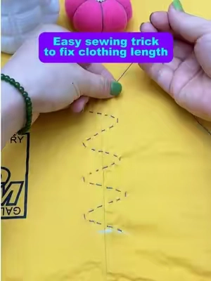 Easy sewing trick to fix clothing length.#SewingTutorial #ClothesMakeover#DealsForYouDays #SummerWins#TikTokShopDealsforYouDays
