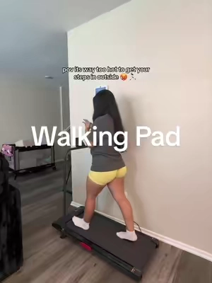 Staying inside with my AC on blast #walkingpad #treadmill #homeworkouts #fyp 