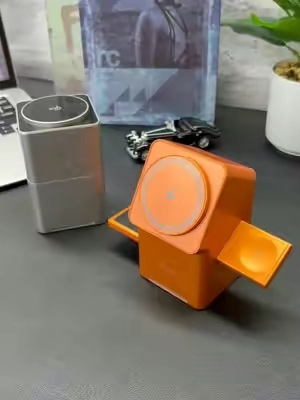 Ok! This is my dream charger. #wirelesscharger #chargerstation #desksetup #iphonecharger #weeklydeals 