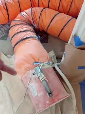 No more smelling those harsh chemical fumes that you can get rid of it fast and efficient #vevor #vevortools #portableventilator #construction#bluecollar 