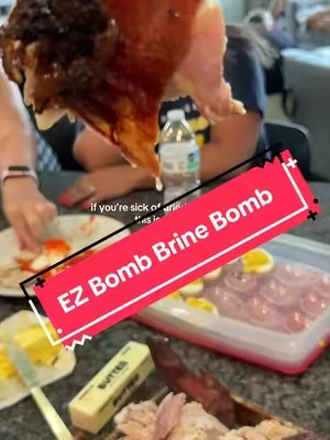 @EZ Bombs make the juiciest turkey your family has ever ate. #ezbombs #brinebomb #juicyturkey #thanksgivingdinner #tiktokshopcreatorpicks 