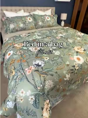 If you have decision fatigue, just grab a bed in a bag! #bedinabag #fallbedding #falldecor #fallvibes 
