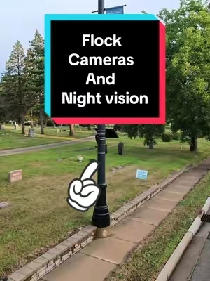 infrared night vision binoculars shows a flock camera, taking pictures of all the cars! #nightvision #nightvisionbinoculars #infrared #flockcamera #flockcameras 
