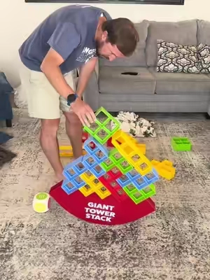 Game night just got a whole lot more exciting! 🤩 This giant tower stack game is perfect for family gatherings, holiday parties, BBQs, and birthdays. The challenge? Don’t be the one who knocks the tower over! 😂 It’s simple, competitive, and guaranteed to have everyone laughing. #FamilyGameNight #PartyGames #FamilyFun #HolidayFun #GameNight