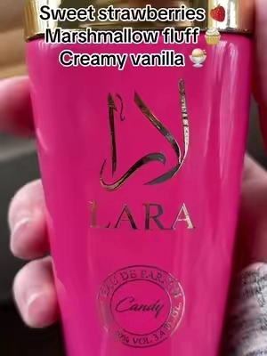 Lara candy, a fresh but also sweet and addictively good smelling fragrance.#budgetfragrance #creatorsearchinsights #unisexfragrance #smellgood #vanillagirl 
