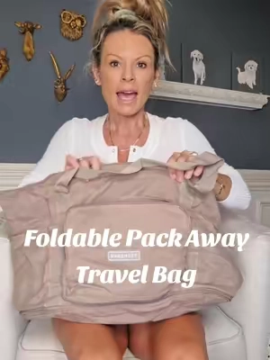 This foldable pack away travel bag by @BAGSMART is so sleek and compact! Just throw it in your car or in your suitcase and you will have extra storage at your fingertips that folds away to practically nothing! #tiktokshopcreatorpicks #bagsmart #packablestoragebag 