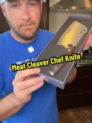 [DealsForYouDays) SYOKAMI Meat Cleaver Chef Knife with Sheath, 7.7 Inch Multifunction Butcher Knife with Herb Stripper, Chopping Knife Heavy Duty Bone Cutting, Damascus Pattern Full Tang Wood Handle, Christmas, Mother's Day Gifts. @SYOKAMI #meatcleaver #butcherknife #kitchenknife #chefknife #knifeskills