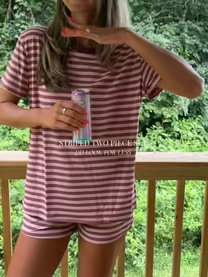 so comfy + lightweight! in a size medium! #lookforless #matchingset #twopieceset #affordablefashion #comfystyle 