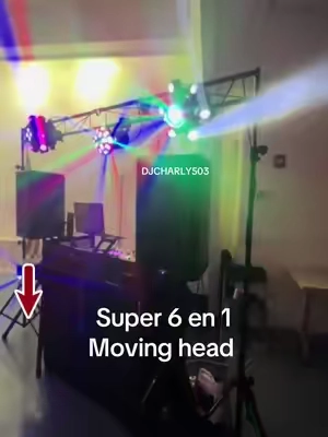 6 arm moving head DJLIGHTS #tiktokshopcreatorpicks #tiktokshopsummersale #mobiledj #partylights #tiktokshopsummersale 