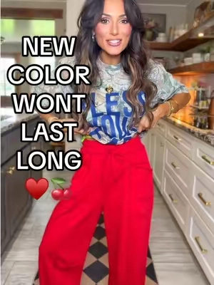@Ommig NEW COLOR in our FAVORITE baby barrel sweatpants 🍒 This might be my favorite so far!!  #sweatpants #pants 